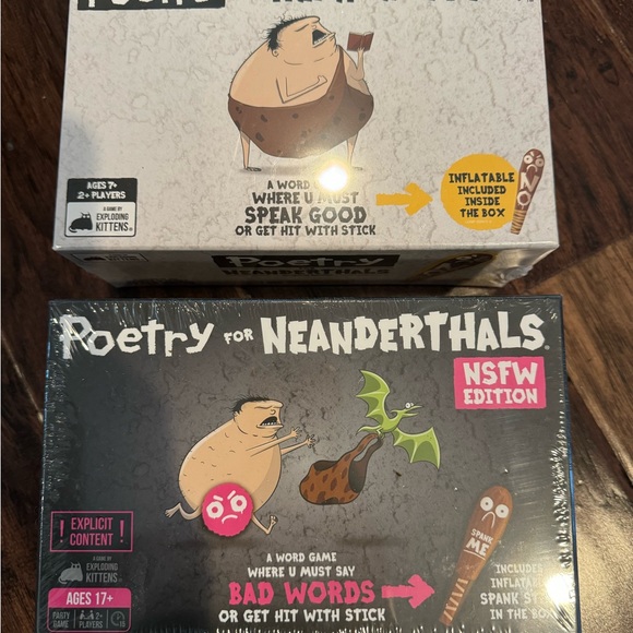 Poetry for‎ Neanderthals Card Game - White and Black - Picture 1 of 3